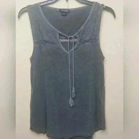 Lucky Brand Distressed Tassle Tank Top Size S - Picture 1 of 3